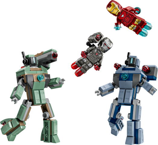 Super Heroes Marvel Iron Man & War Machine vs Hammer Drones