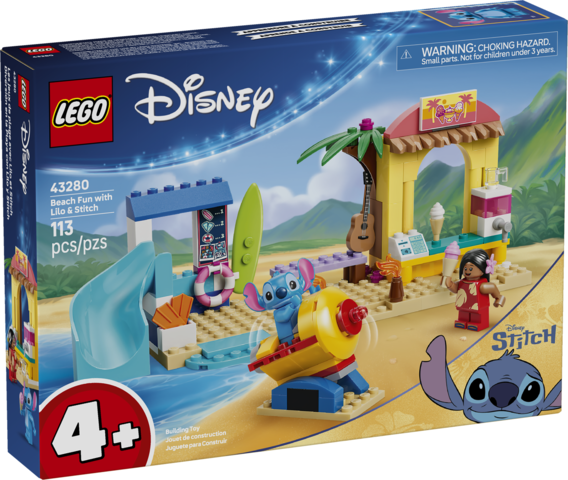 Disney Beach Fun with Lilo & Stitch beach scene featuring Lilo and Stitch characters