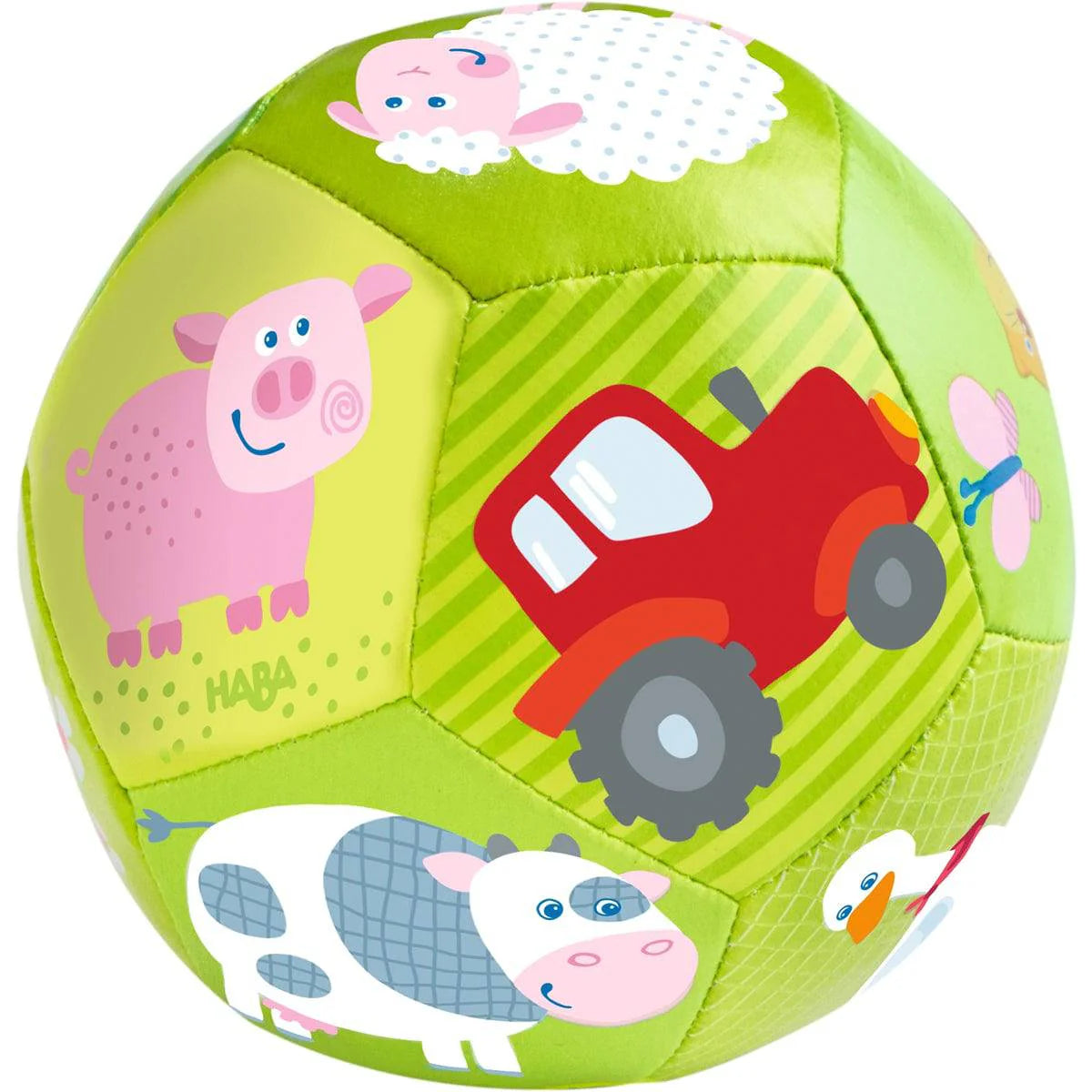 Baby Ball | On the Farm with colorful farm animals and tractor on soft, cushy play ball for toddlers.