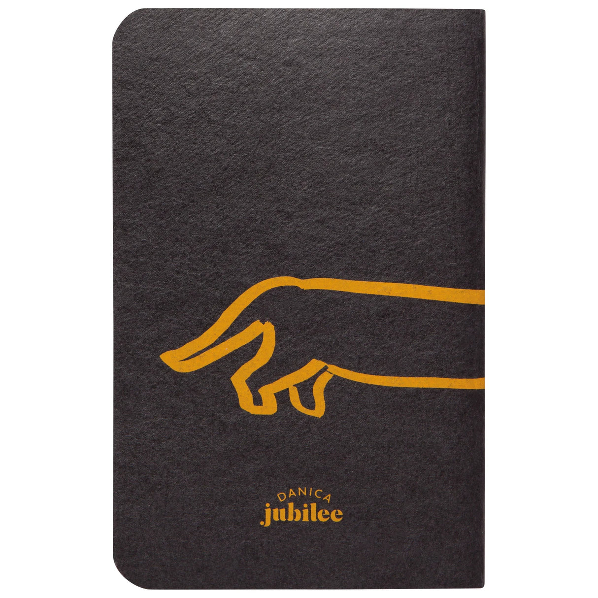 Mini Scribble Notebooks | Dog Park with black cover featuring yellow dog paw graphic, made from 100% recycled paper.