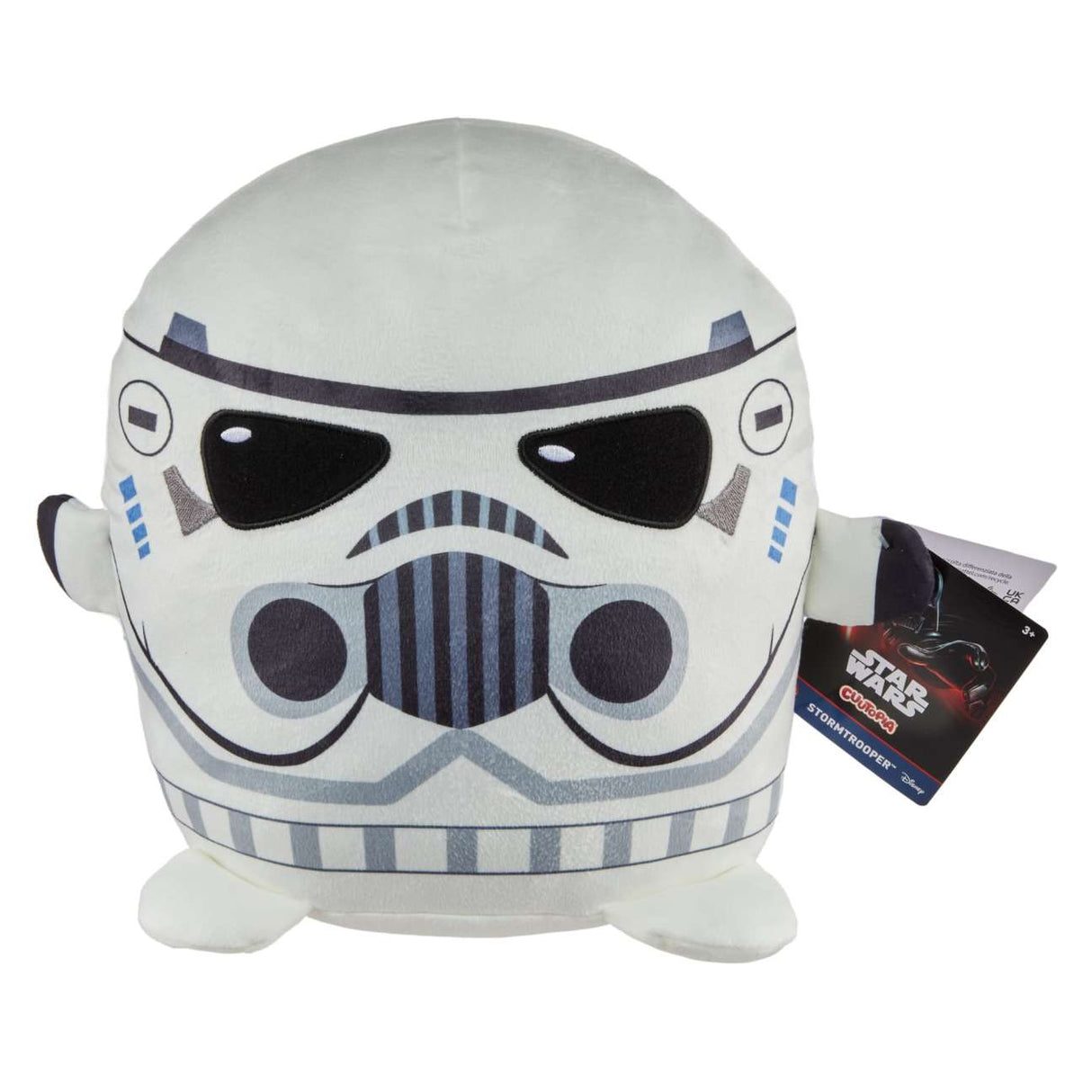Star Wars Cuutopia 10-inch rounded plush Stormtrooper figure, soft and squishy with iconic helmet design.