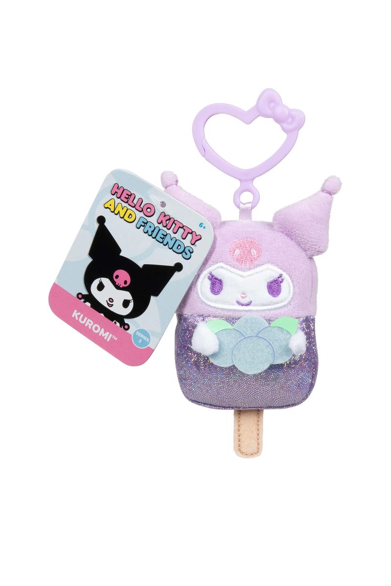 Hello Kitty and Friends Clip pink plush popsicle with bow clip and character tag for kids ages 6+