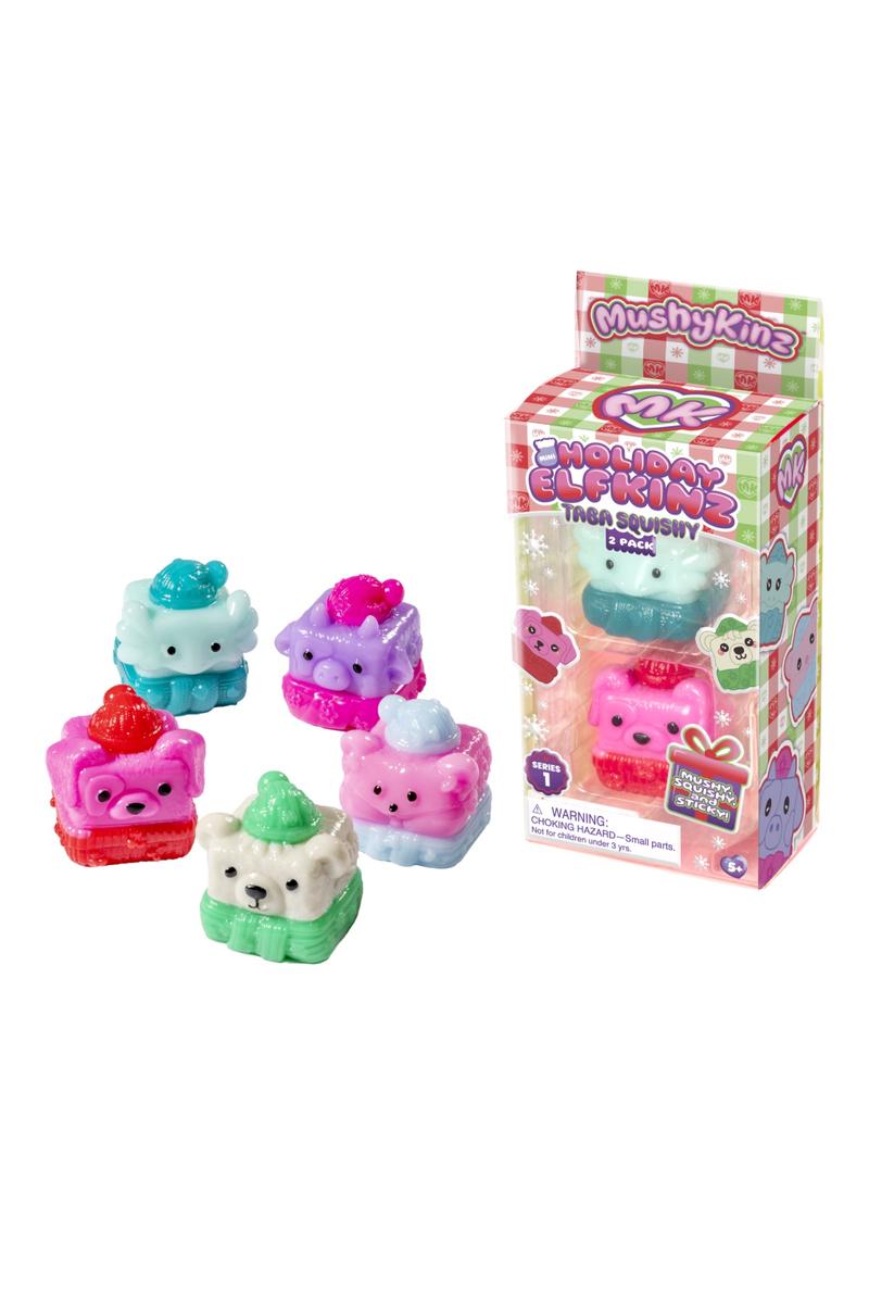 MushyKinz Holiday Pack with colorful dessert themed character toys and retail box