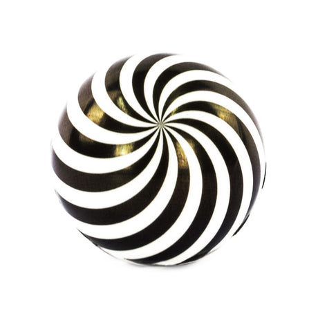 High Bounce Illusion Ball with black and white spiral pattern creating captivating optical illusions.
