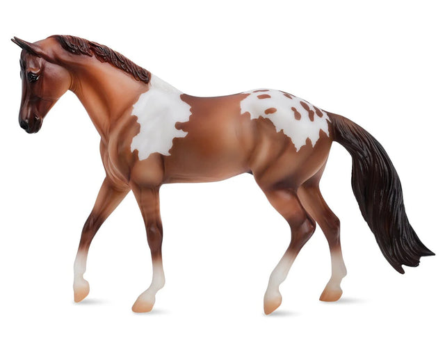 Red Dun Pintaloosa model horse with unique Pinto and Appaloosa coat pattern, 1:12 scale, ages 4+ from Freedom Series.