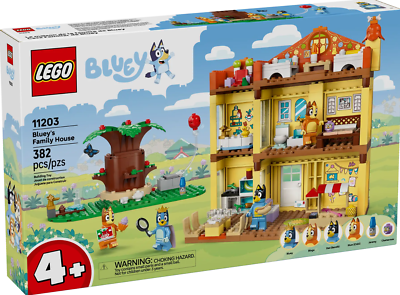 LEGO Bluey's Family House building set with characters and detailed rooms for imaginative play ages 4 and up