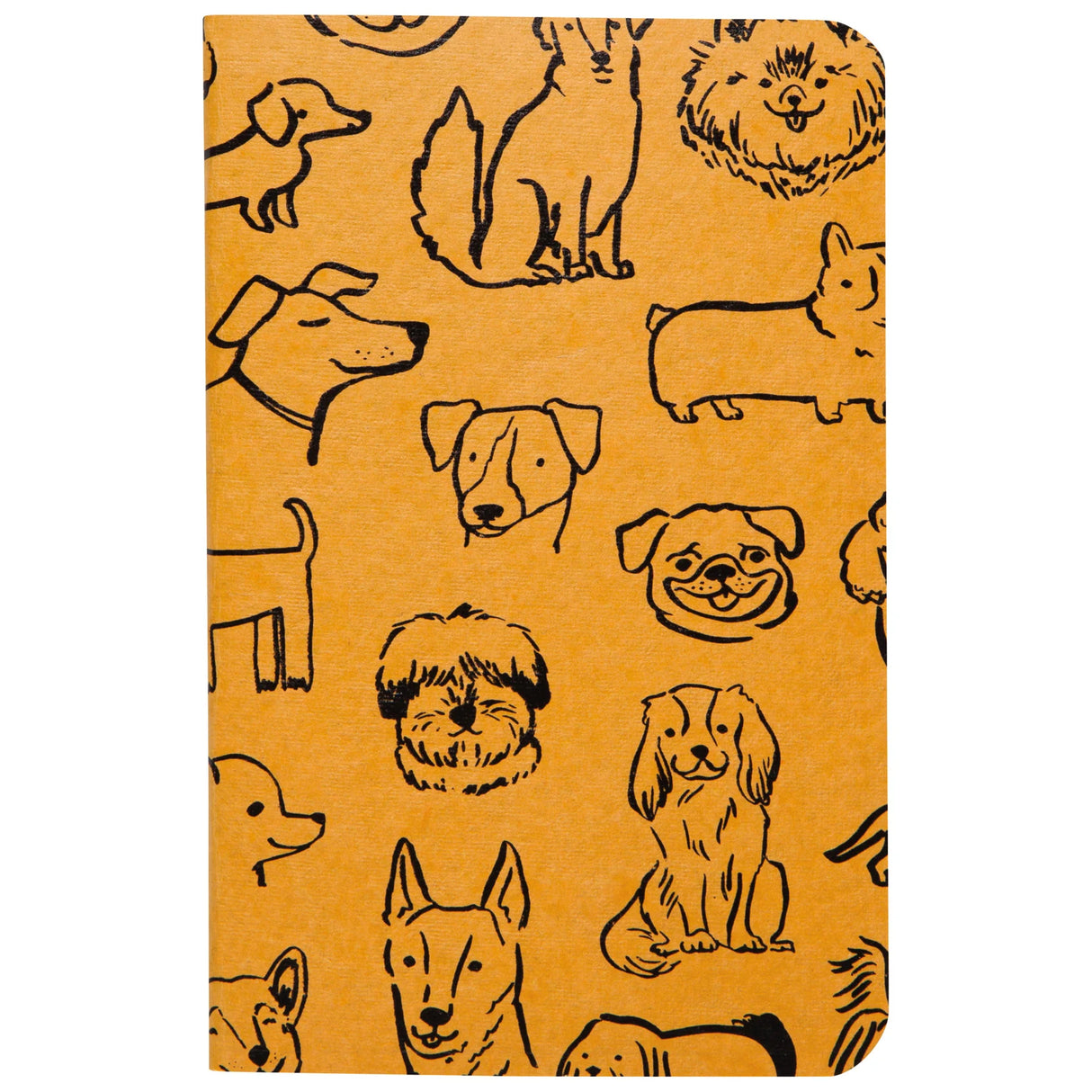 Mini Scribble Notebooks | Dog Park featuring playful dog illustrations on a pocket-sized recycled paper notebook set.