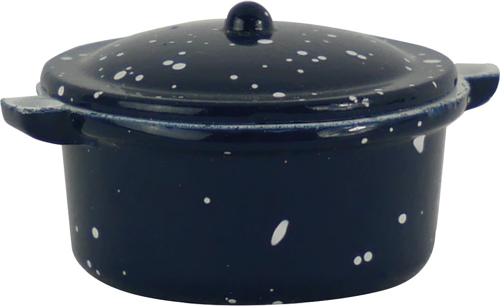 Sam & Julia | Matchbook Miniature petite black speckled pot accessory for small friends and miniature collections.