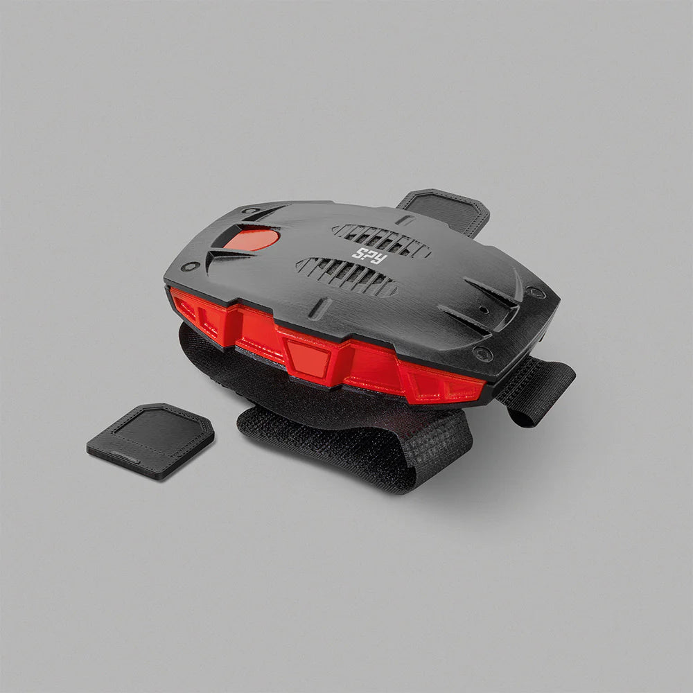 Spy Labs Secret Voice Recorder with adjustable velcro strap and key card for encrypted audio playback.