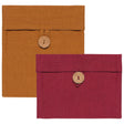 Snack Bags | Amber & Red reusable eco-friendly lunch bags with minimalist design and button closure, set of 2.