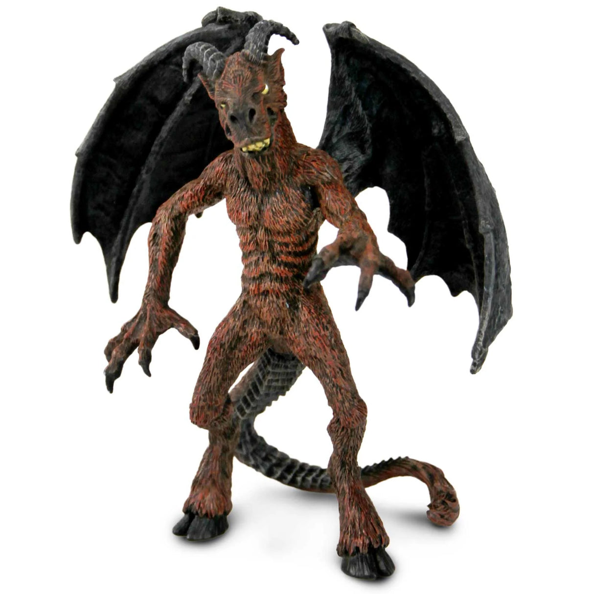 Jersey Devil figure with bat wings, goat-like head, cloven hooves, and textured body standing about 5 inches tall.