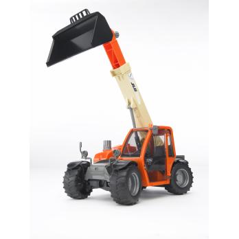 JLG 2505 Telehandler model with extendable arm, adjustable bucket, four-wheel steering, and detailed cabin features.