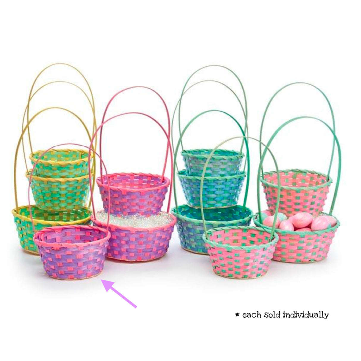 Small Purple Easter Basket
