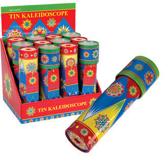 Colorful Kaleidoscope Classic Tin with vibrant patterns and classic design, perfect for hours of visual fun.