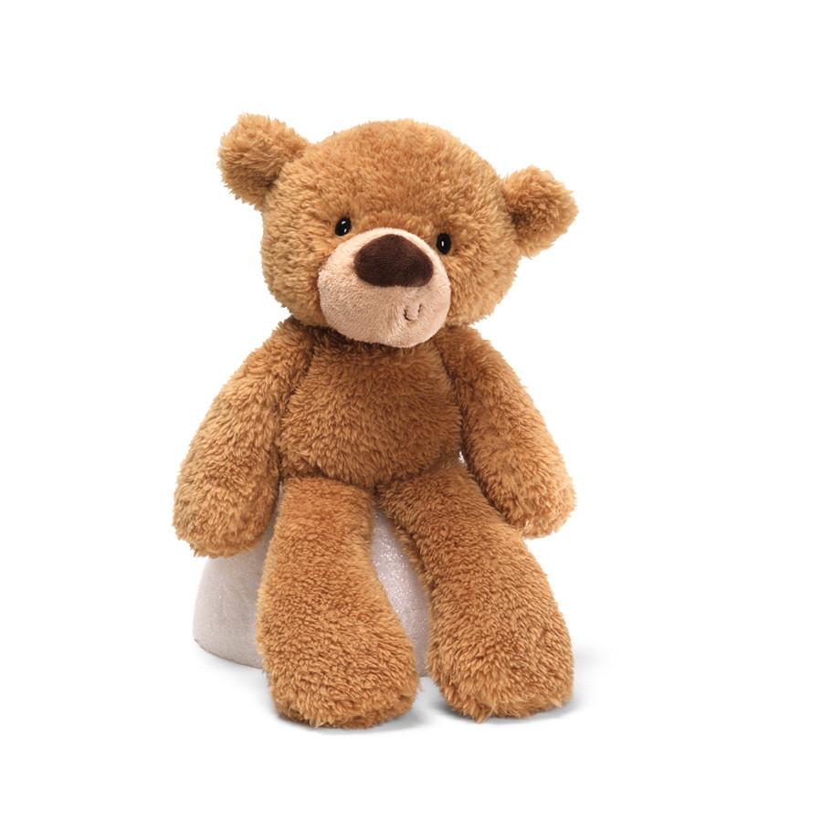 Teddy Bear Fuzzy Beige plush toy with floppy arms, round ears, and a cute sideways smile, perfect for cuddling and decor.