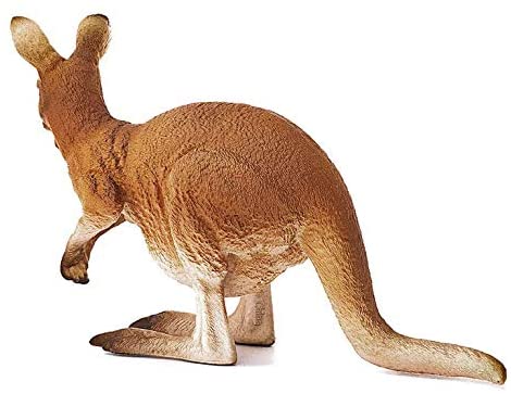 Kangaroo & Joey figurine showing a detailed, lifelike brown kangaroo from the side, suitable for kids 3-8 years.