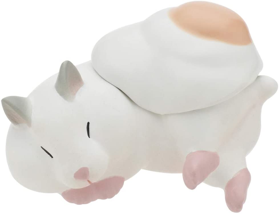 Hamster N Egg Blind Box figurine of a sleeping hamster with an egg-shaped shell on its back, cute and small desk decor.