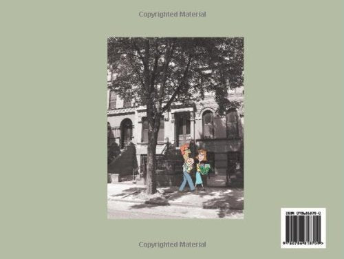 Knuffle Bunny showing Trixie and Daddy carrying laundry in a black-and-white illustrated neighborhood scene.