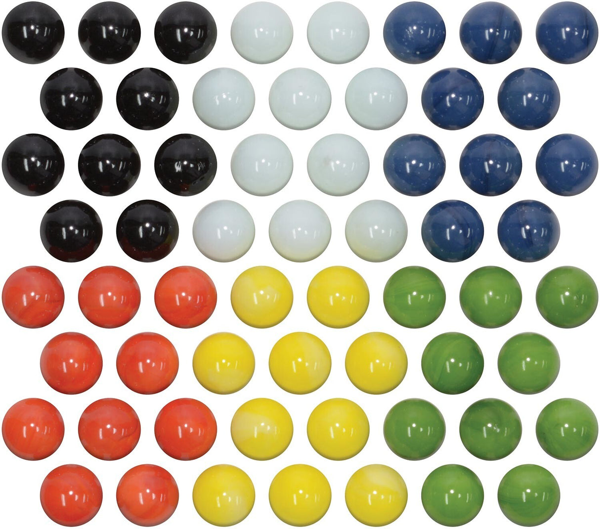 Chinese Checkers marbles set with 60 colorful game pieces for up to 6 players in the Chinese Checkers game.
