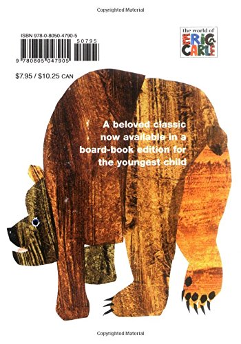 Brown Bear, Brown Bear, What Do You See? cover features Eric Carle's colorful collage of a large brown bear.