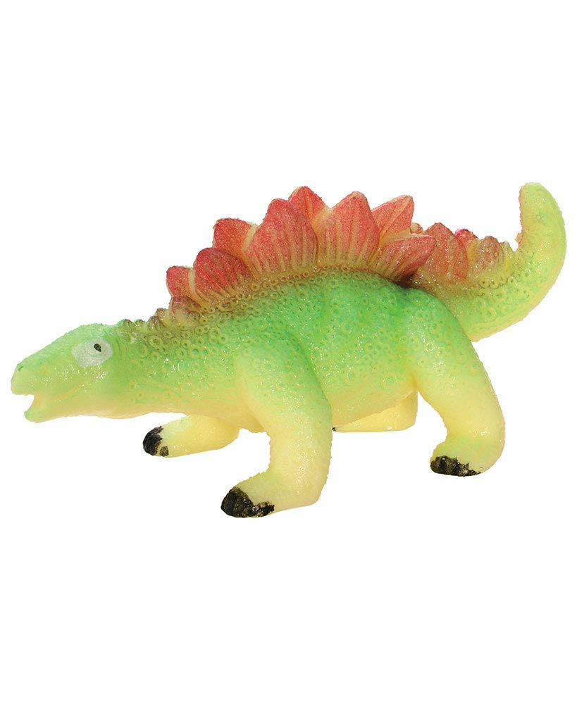 Ginormous Hatchin' Grow Dino green and orange dinosaur toy with textured body and spiked back standing on white background