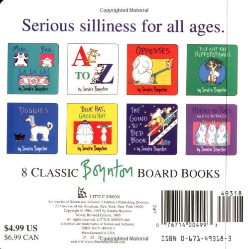 Image of the "Doggies" board book by Sandra Boynton featuring playful dog illustrations for children ages 0-3.