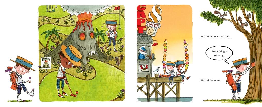 From Archie to Zack shows two boys playing golf, sharing moments, with colorful, playful illustrations from the children’s book.