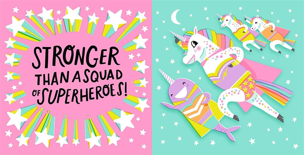 My Mom is Magical! board book with colorful unicorn and friendly sea creatures for kids ages 0 to 5.