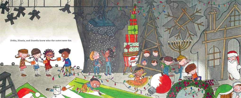 From Archie to Zack shows children crafting holiday decorations in a festive indoor scene with lights and wreaths.