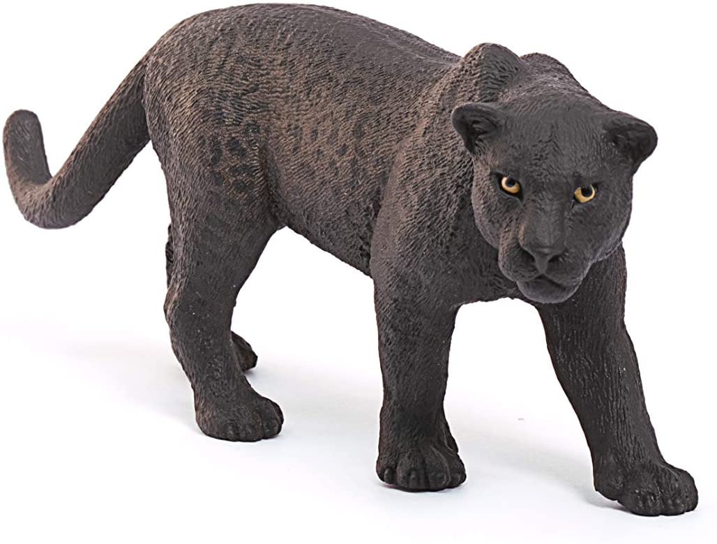 Black Panther figurine showing subtle flower-shaped markings on black coat, perfect for children aged 3-8 years.
