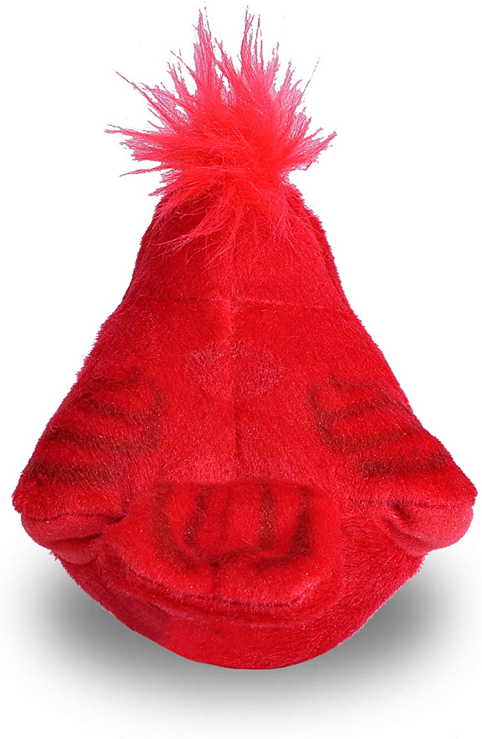 Audubon Bird | Cardinal plush toy in bright red with soft feathers and detailed markings from a top view.
