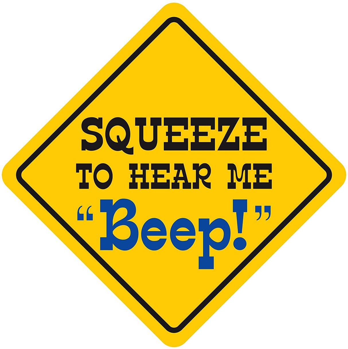 Little Blue Truck soft toy with squeeze roof that plays "Beep! Beep!" sound, inspired by the children's book.