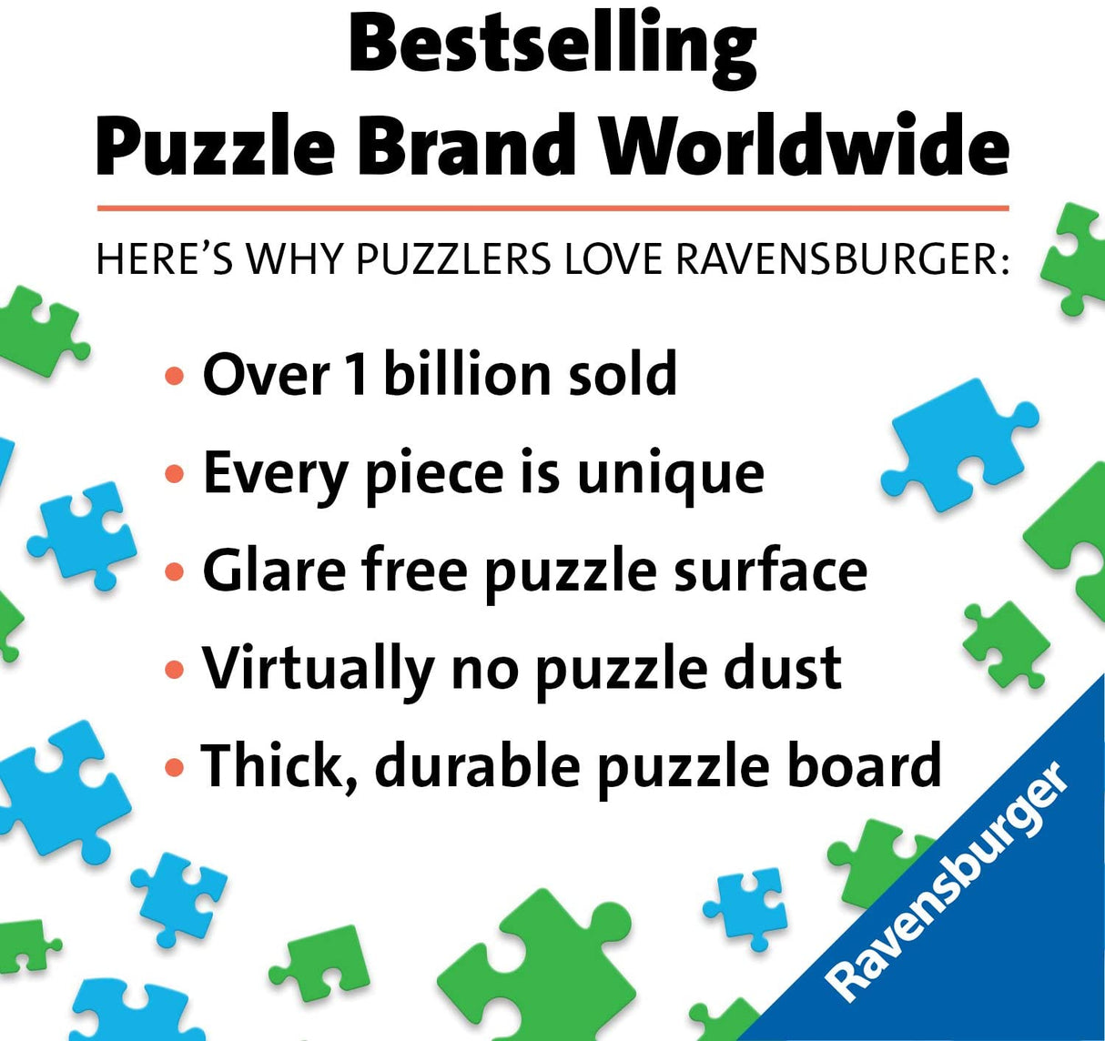 24pc Dinosaur Pals Floor Puzzle by Ravensburger with unique pieces, glare-free surface, and thick durable puzzle board.