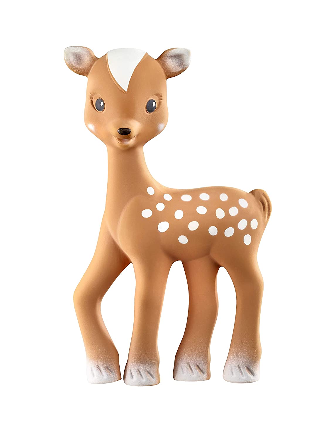 FanFan the Fawn teether made from natural rubber and non-toxic materials for babies to chew safely.