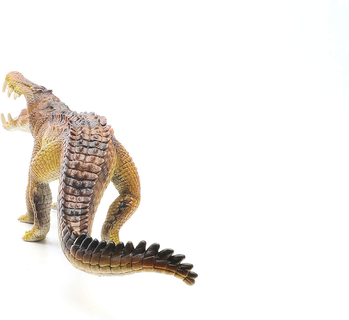 Kaprosuchus dinosaur toy figurine with detailed scales and moveable jaw, perfect for imaginative play and display.