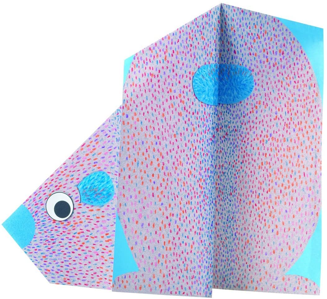 Origami Polar Animals featuring a colorful folded polar bear made from patterned origami paper for all ages.