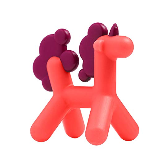 Silicone Teether | PRANCE unicorn-shaped baby teether made of sturdy silicone with multiple textures for soothing gums.