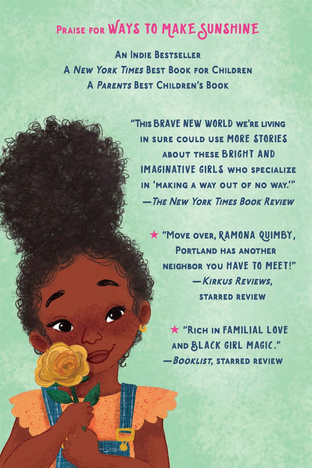 Ways to Grow Love features a smiling Black girl holding a yellow flower with inspiring book review quotes.