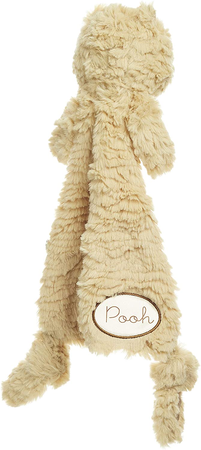 Winnie the Pooh Blankie plush security blanket perfect for soothing and snuggling babies 0+ with soft beige fabric.