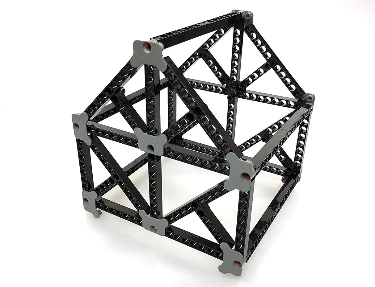 Structural Engineering kit model showing a black truss framework demonstrating structural principles.
