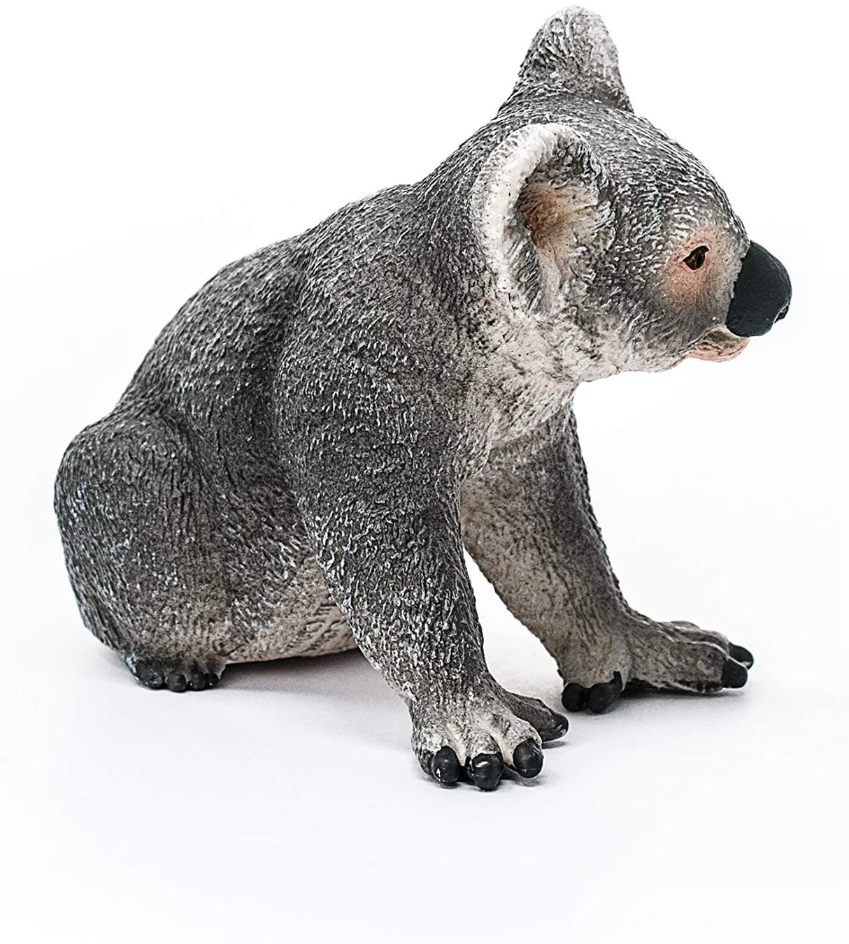 Koala figurine showing detailed gray fur texture and realistic features in a sitting pose, perfect for kids 3-8 years.