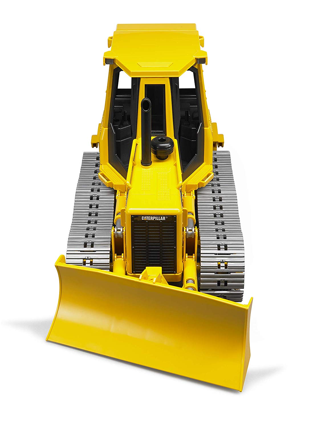 Yellow Cat Track-Type Tractor toy model with swiveling blade and genuine chain links for heavy digging and clearing.