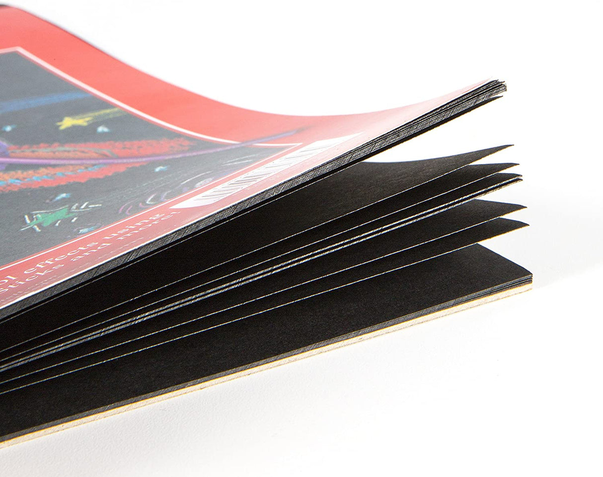 Black Sketch Paper pad showing thick black sheets ideal for crafting and creating artwork with metallics.