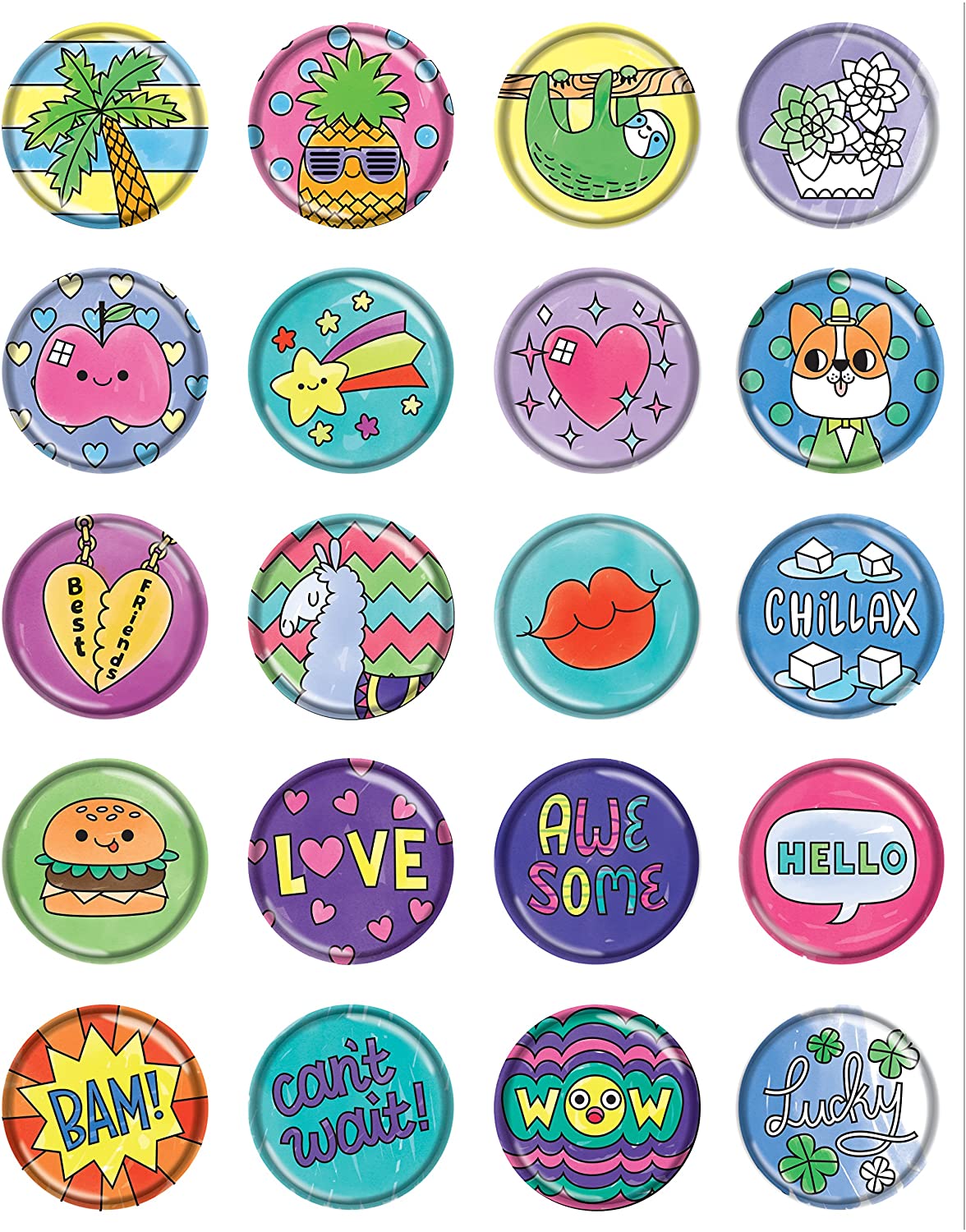 Make Your Own Puffy Stickers featuring colorful, fun, and unique squishy designs in a 60-piece set.