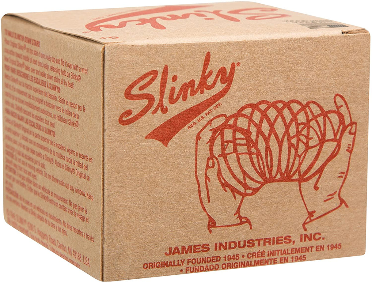 Slinky Collector Edition black metal Slinky in antique-style box inspired by original 1945 release.