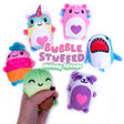 Colorful Bubble Stuffed Squishy Friend plush toys with bubble-filled texture shown in assorted fun designs.