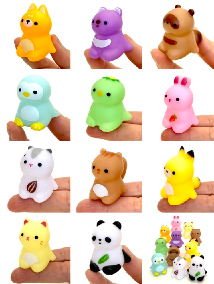 Little Animal Figure assortment in various colors and styles, shown pocket-sized for fun on the go.