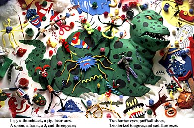 I Spy Extreme Challenger featuring a detailed, colorful search-and-find scene with a large green dinosaur and various small objects.