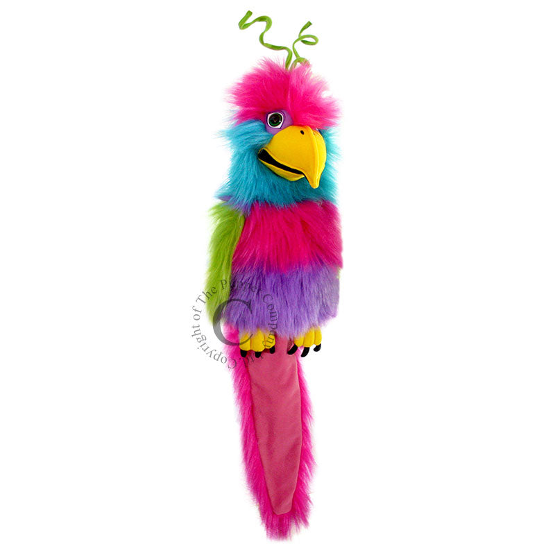 Bright and colorful Bird of Paradise Puppet with a friendly face and a fully working mouth for children and adults.