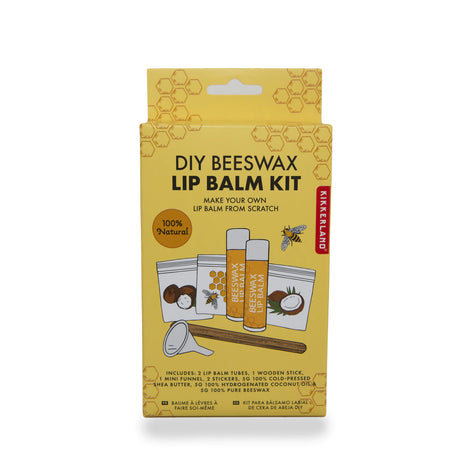 Beeswax Lip Balm Kit with natural ingredients and tools to make your own eco-friendly lip balm at home.